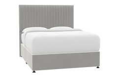Camden Bed Silver Grey - King / Bed Frame / Brushed Bronze