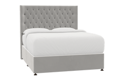 Didsbury Bed Silver Grey - Super King / No Storage / Dark Wood