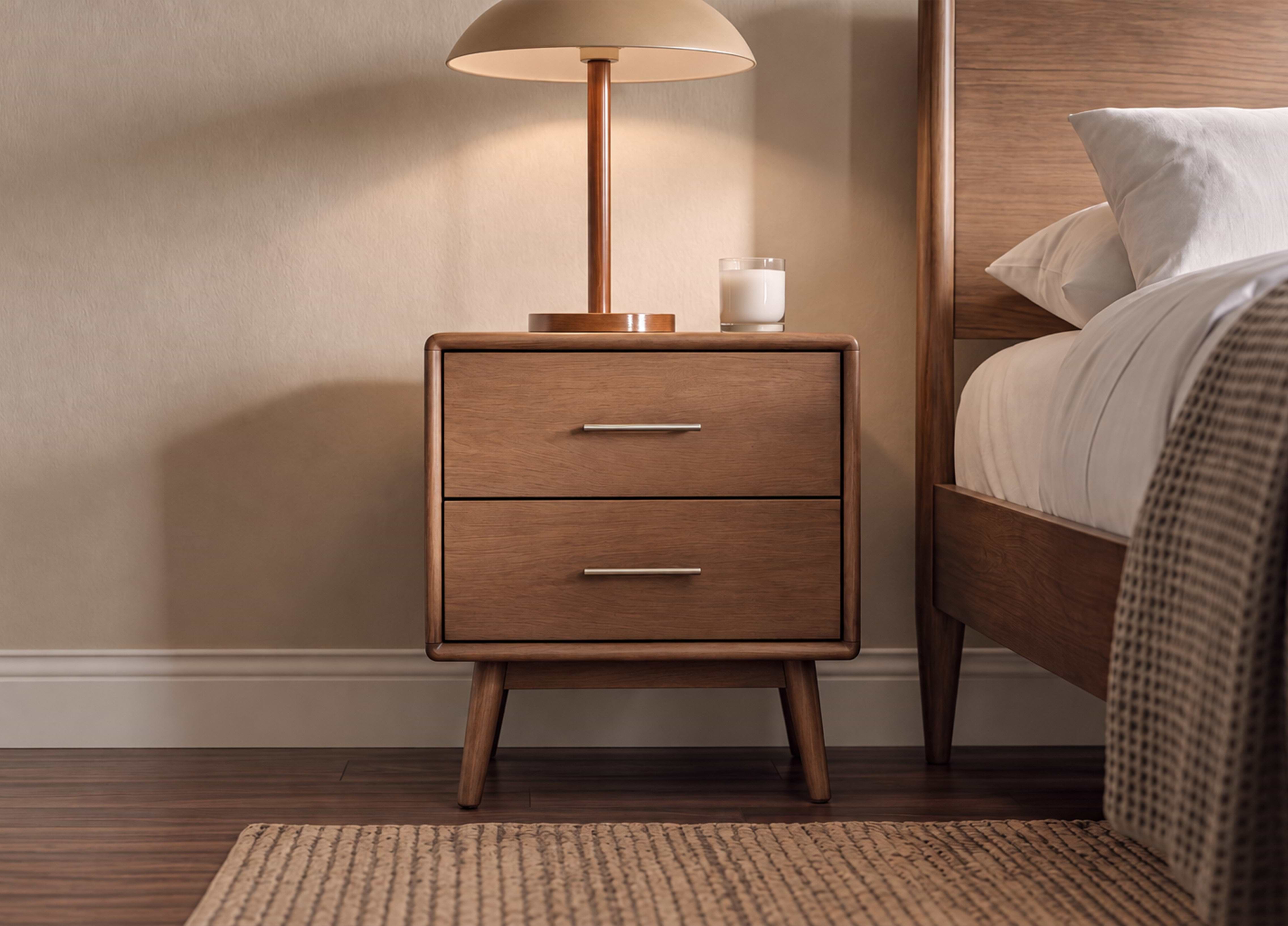Fernwood 2 Drawer Bedside Table