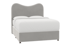 Jesmond Bed Silver Grey - King / Bed Frame / Brushed Steel