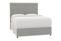 Ludlow Bed Silver Grey - Double / Bed Frame / Brushed Steel
