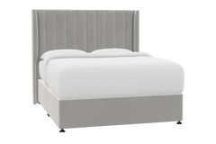Putney Bed Silver Grey - King / 4 Drawer / Dark Wood