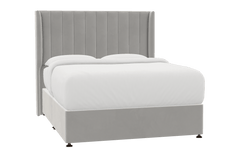 Putney Bed Silver Grey - King / 2 Drawer / Dark Wood