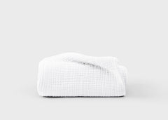 Soft Muslin Throw - Medium: W180 x L220 (cm) / Pure White