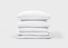 Waffle Cotton Bedding Set - Super King / Sage Green