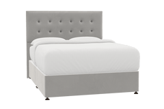Saltaire Bed Silver Grey - Single / No Storage / Dark Wood