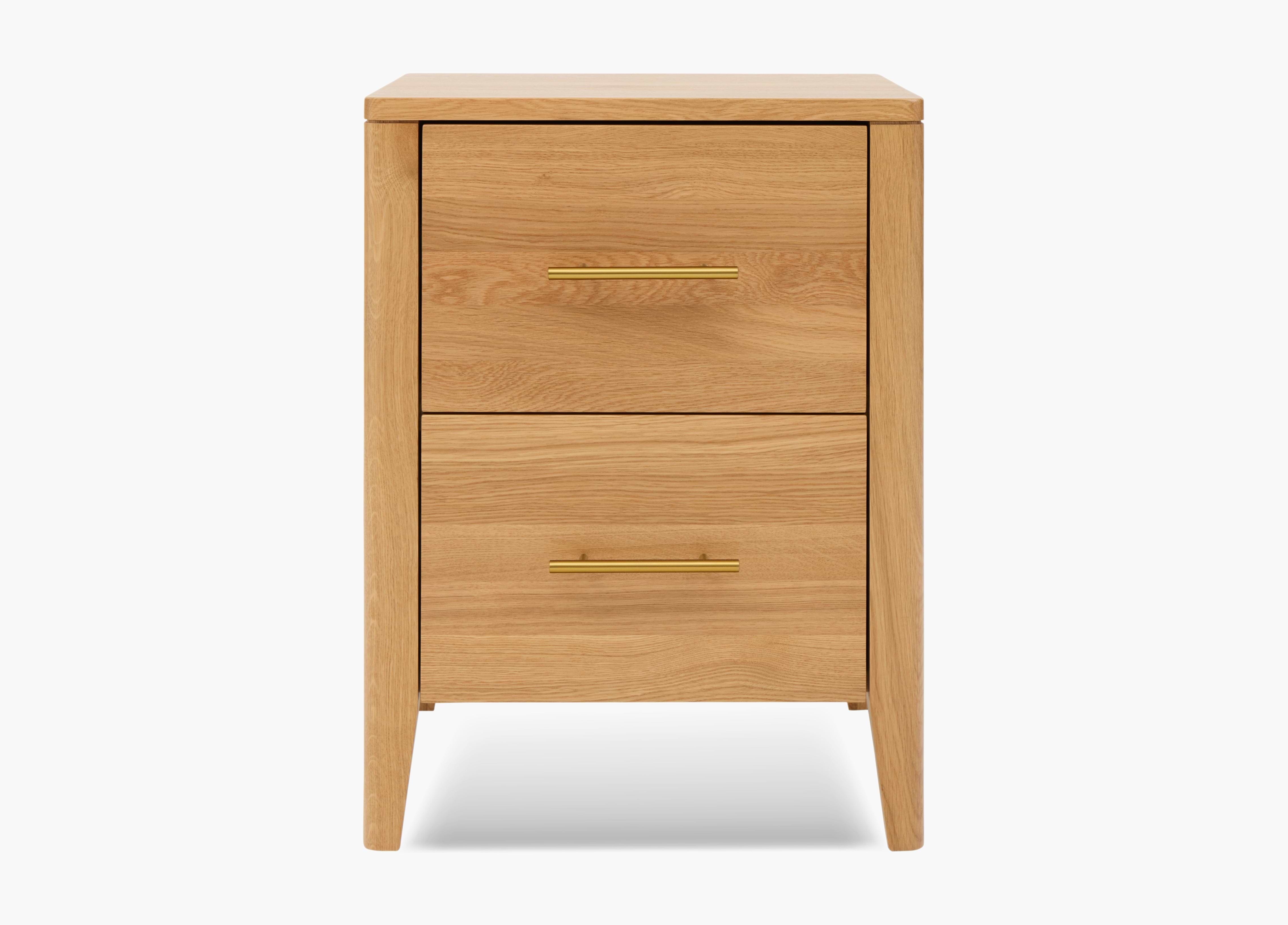 Yasumi 2 Drawer Oak Bedside Table