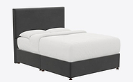 Fife Bed Arctic Grey — King / No Storage / Dark Wood