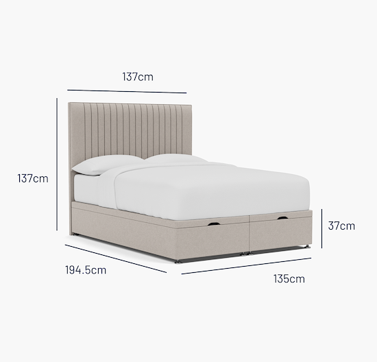 Camden Double Bed - Ottoman