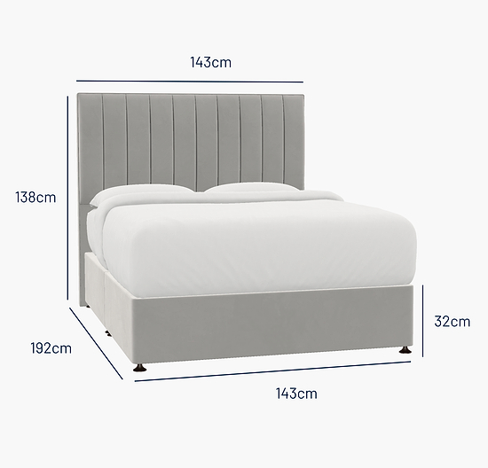 Hebden Double Bed - No Storage
