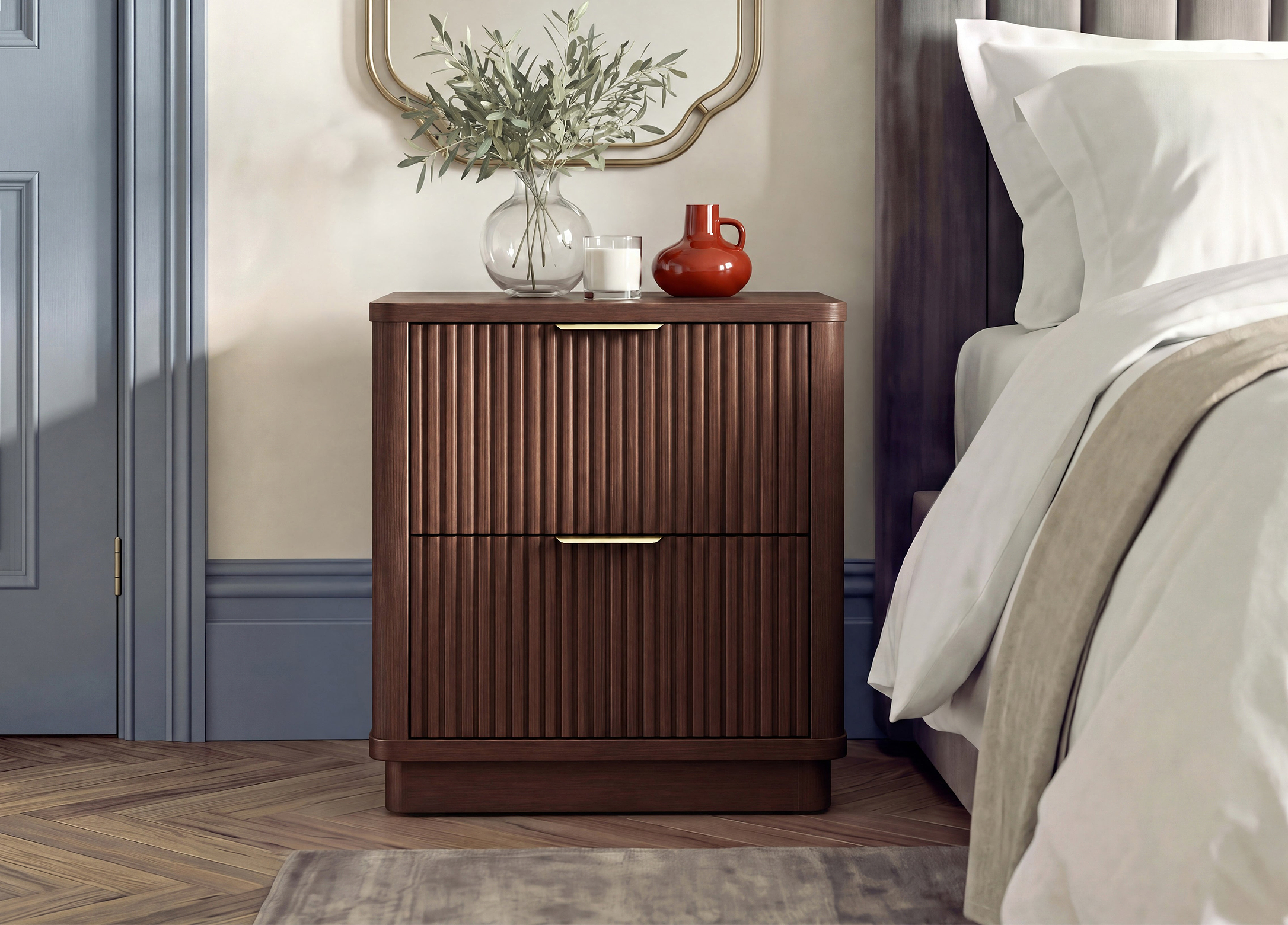 Hurst 2 Drawer Bedside Table