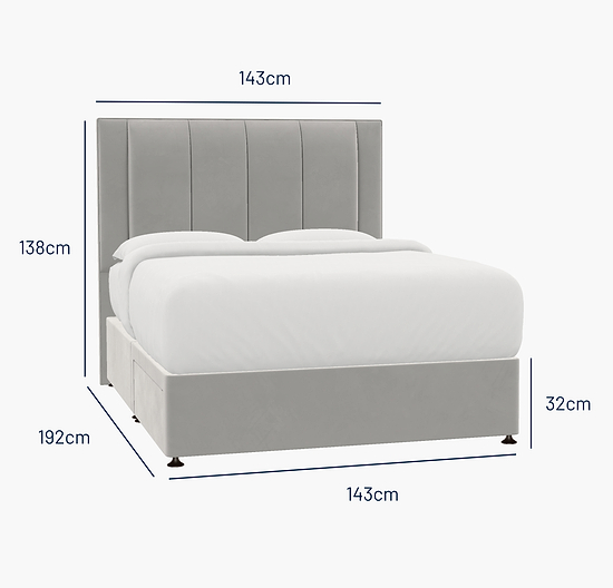 Kelham Double Bed - 2 Drawer