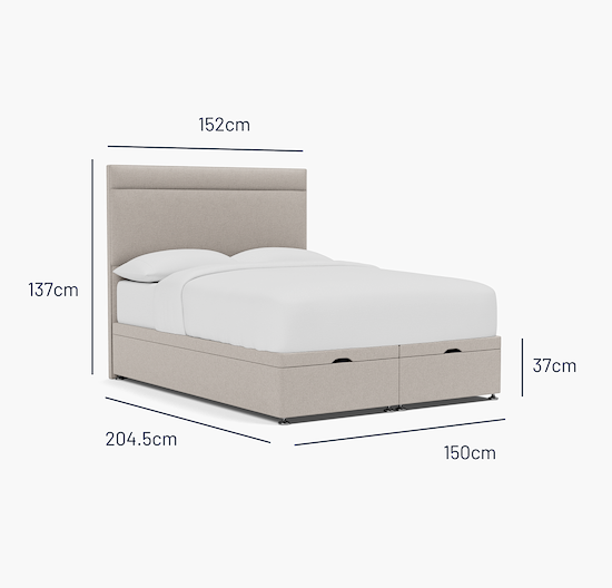 Ludlow King Bed - Ottoman