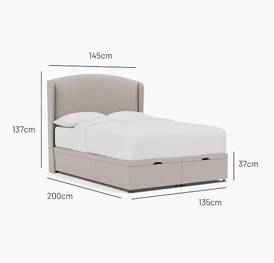 Melrose Double Bed - Ottoman