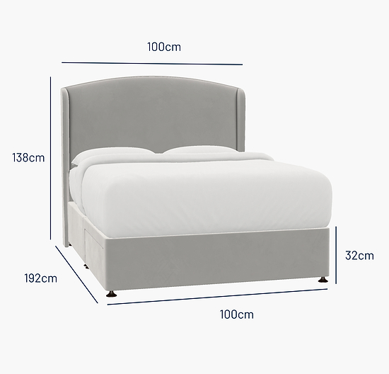 Melrose Single Bed - 2 Drawer