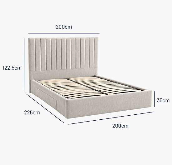 Radlett Divan Light Stone Super King