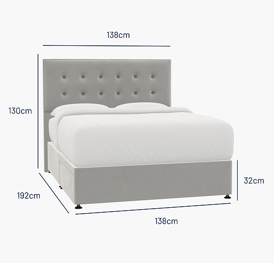 Saltaire Double Bed - 2 Drawer