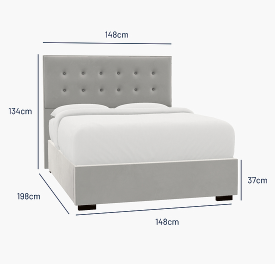Saltaire Double Bed - Ottoman