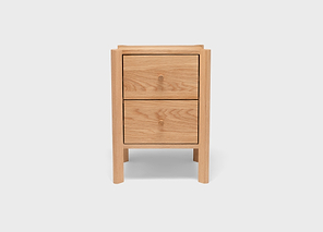 Glade 2 Drawer Oak Bedside Table
