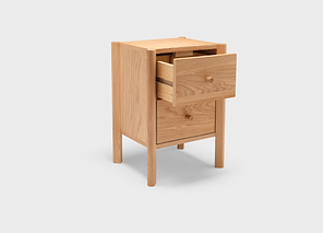 Glade 2 Drawer Oak Bedside Table