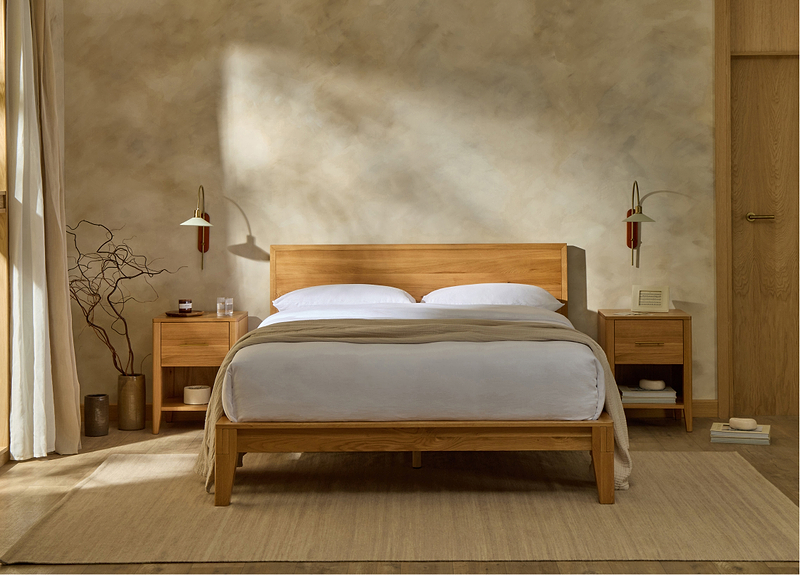 Wooden Bed Frame with Headboard 