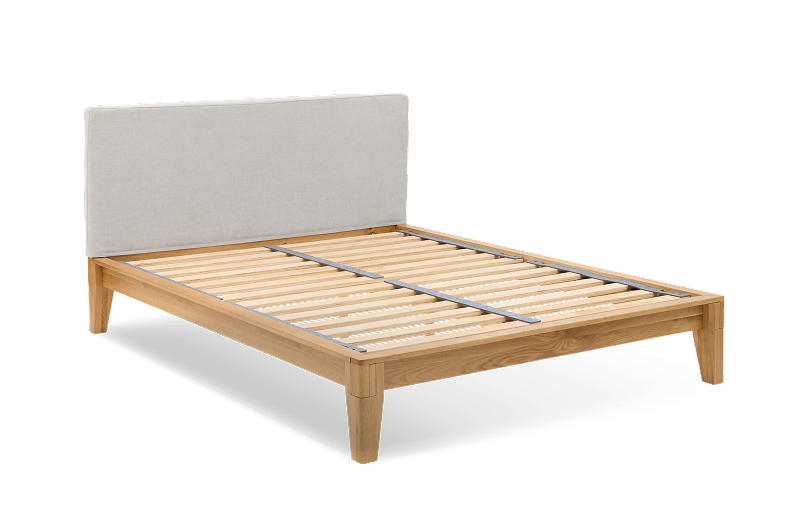 Yasumi Solid Oak Upholstered Bed